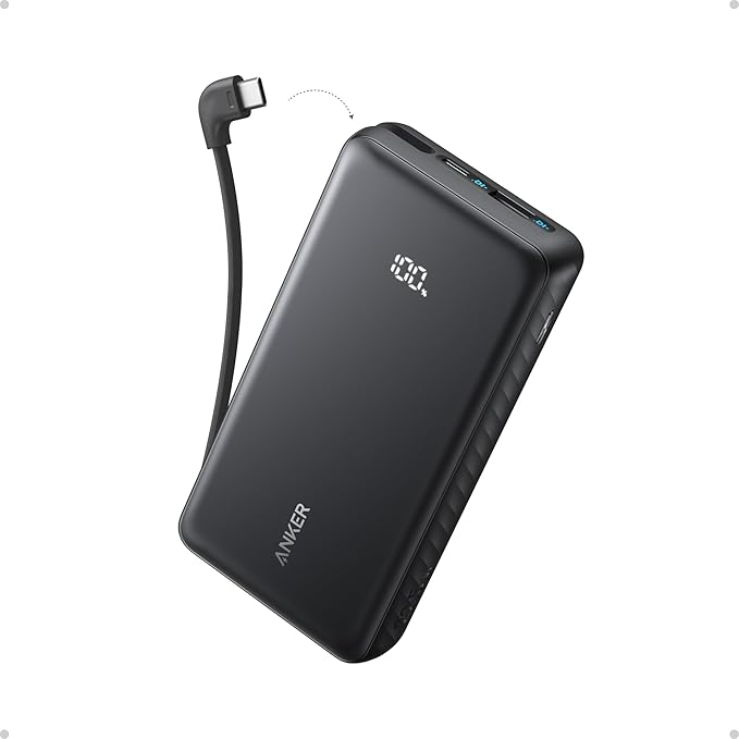  Anker - Zolo 20,000mAh Power Bank with Built-in Type-C Cable    