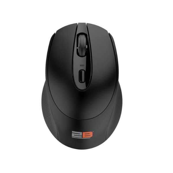   2B - MO186 Dual Mode Wireless Mouse (Bluetooth + 2.4GHz) - Rechargeable Battery - Black    