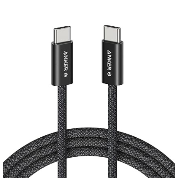   Anker - 240W Braided Charging Cable - Black 1.8m    