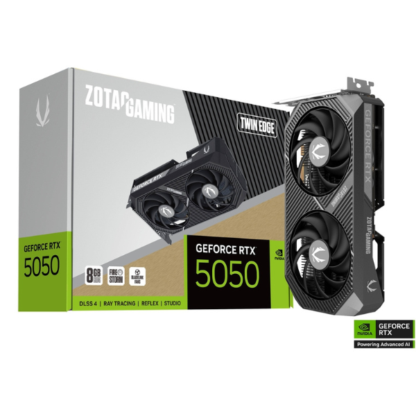   ZOTAC - RTX 5050 Twin Edge Graphics Card Dual Fan 8GB    