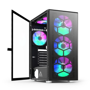   مونتيك – كيس X3 Glass مع مراوح RGB    