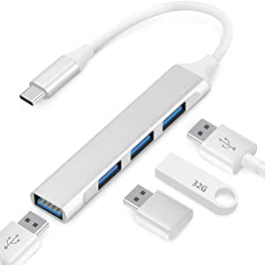   موزع USB C إلى USB 3.0 من تيريفي، موزع محول USB من نوع C إلى USB 3.0 4 منافذة، منفذ ثاندربولت 3 إلى منفذ USB 3.0 لجهاز ماك بوك برو / إير باد برو وغيرها من أجهزة الكمبيوتر المحمولة مع منفذ تاي    
