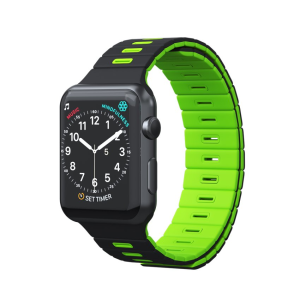   Goui - Band Magnetic Wrist Strap For Apple Watch (Black & green)    
