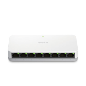   D-Link - 10/100/1000 Mbps 8-Port Ethernet Switch with 2000 Mbps per port speed (DGS-1008A).    