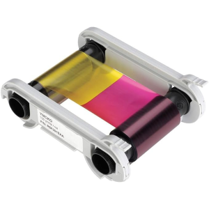   Evolis – 6-Panel YMCKO-K Color Ribbon for Card Printers, 200 Cards/Roll    